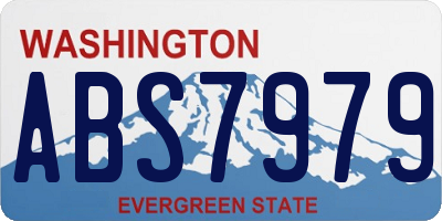 WA license plate ABS7979