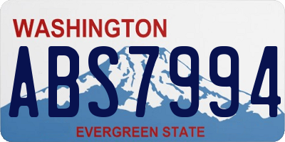 WA license plate ABS7994