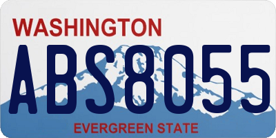 WA license plate ABS8055