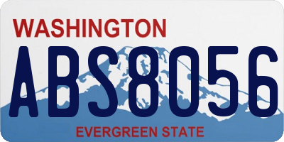 WA license plate ABS8056