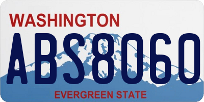 WA license plate ABS8060