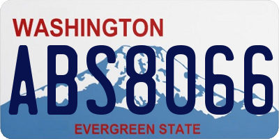 WA license plate ABS8066