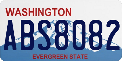 WA license plate ABS8082