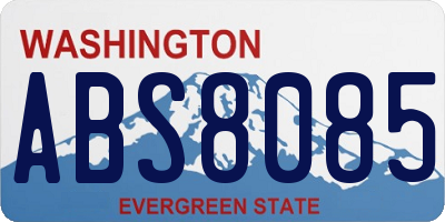 WA license plate ABS8085