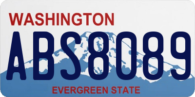 WA license plate ABS8089