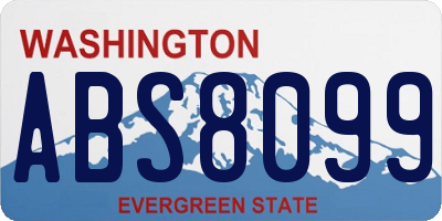 WA license plate ABS8099