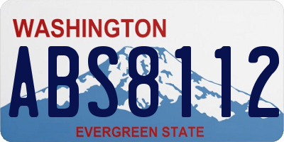 WA license plate ABS8112