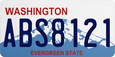 WA license plate ABS8121