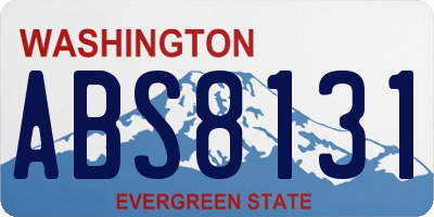 WA license plate ABS8131