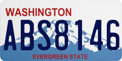 WA license plate ABS8146