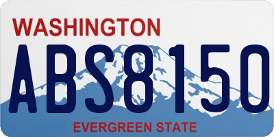 WA license plate ABS8150