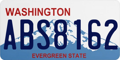 WA license plate ABS8162