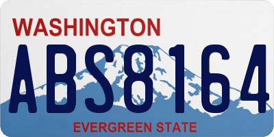 WA license plate ABS8164