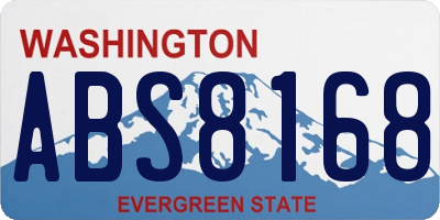WA license plate ABS8168