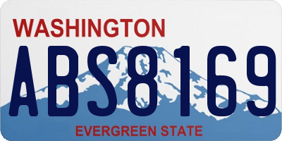 WA license plate ABS8169