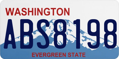 WA license plate ABS8198