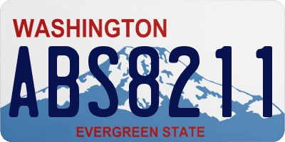 WA license plate ABS8211