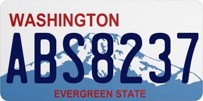 WA license plate ABS8237