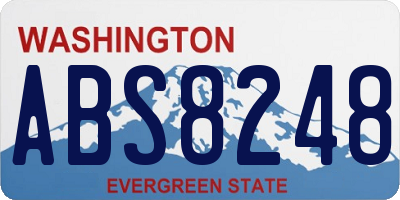WA license plate ABS8248