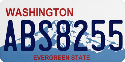 WA license plate ABS8255