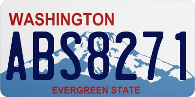 WA license plate ABS8271