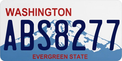 WA license plate ABS8277