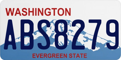 WA license plate ABS8279