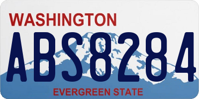 WA license plate ABS8284