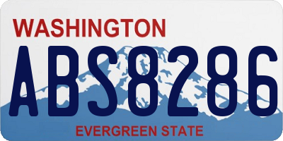 WA license plate ABS8286