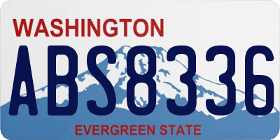 WA license plate ABS8336