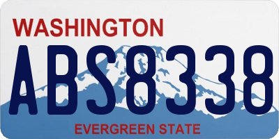 WA license plate ABS8338