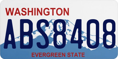 WA license plate ABS8408