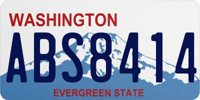 WA license plate ABS8414