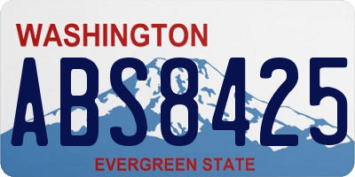 WA license plate ABS8425