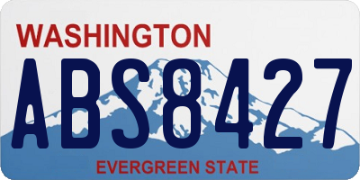 WA license plate ABS8427
