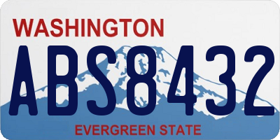 WA license plate ABS8432