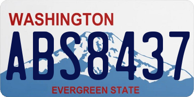 WA license plate ABS8437