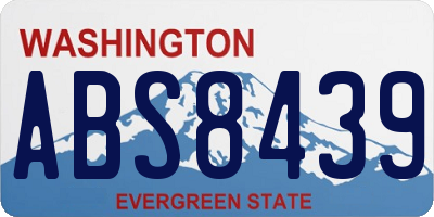 WA license plate ABS8439