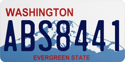 WA license plate ABS8441