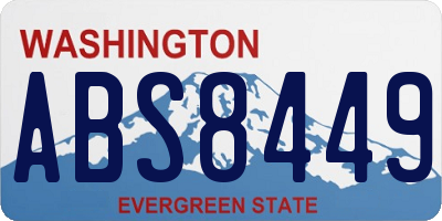 WA license plate ABS8449