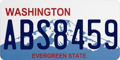 WA license plate ABS8459