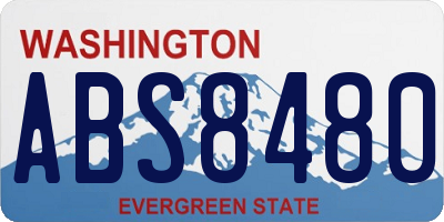 WA license plate ABS8480
