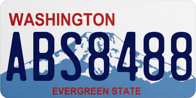 WA license plate ABS8488