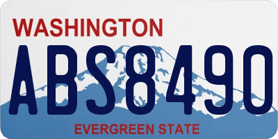 WA license plate ABS8490