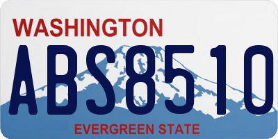 WA license plate ABS8510