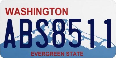 WA license plate ABS8511