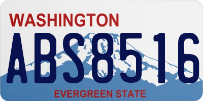 WA license plate ABS8516