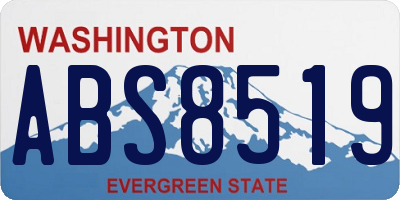 WA license plate ABS8519