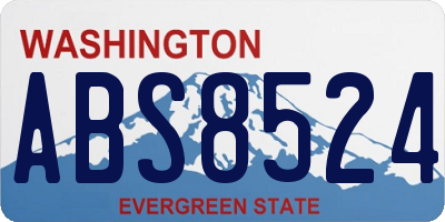 WA license plate ABS8524