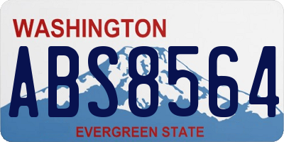 WA license plate ABS8564